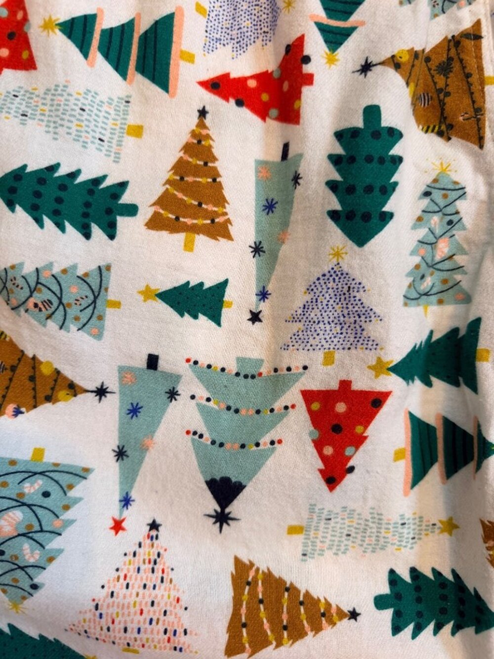 Old Navy Christmas Tree Pajama Pants Festive Holiday Lounge Wear Size L 100% Cot - Picture 3 of 8